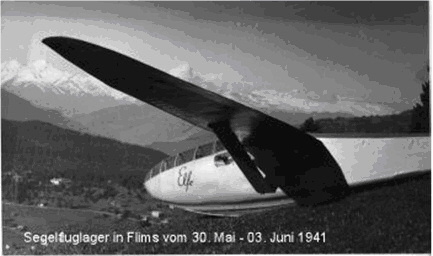 Segelfluglager in Flims vom 30. Mai - 03. Juni 1941