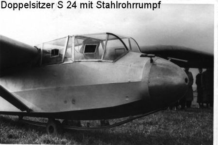 Doppelsitzer S 24 mit Stahlrohrrumpf