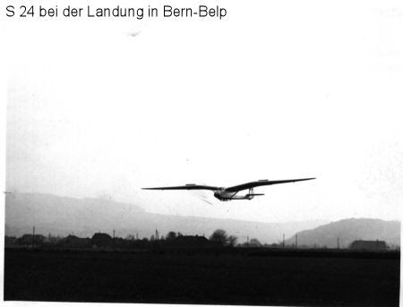 S 24 bei der Landung in Bern-Belp